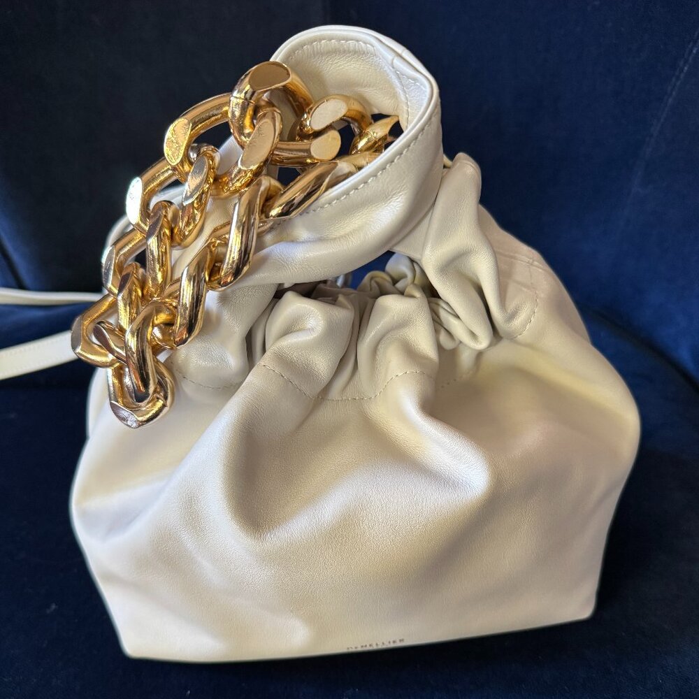 Gorgeous! Like New DeMellier Cream Leather Chain Bucket Bag
